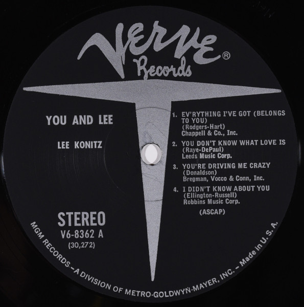 Lee Konitz / Arrangements By Jimmy Giuffre - You And Lee (LP, Album, RE) (Very Good Plus (VG+)) - Image 3