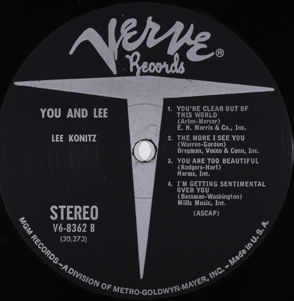 Lee Konitz / Arrangements By Jimmy Giuffre - You And Lee (LP, Album, RE) (Very Good Plus (VG+)) - Image 4