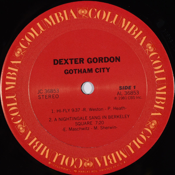 Dexter Gordon - Gotham City (LP, Album, Pit) (Near Mint (NM or M-)) - Image 3