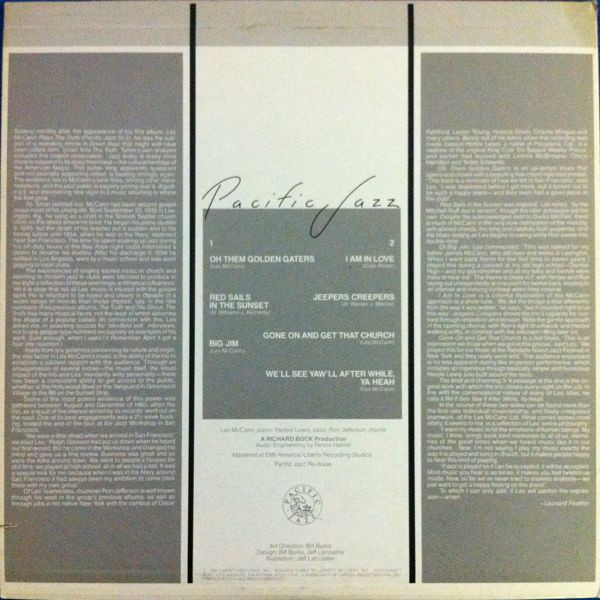 Les McCann - Les McCann In San Francisco (LP, Album, RE) (Very Good Plus (VG+)) - Image 2