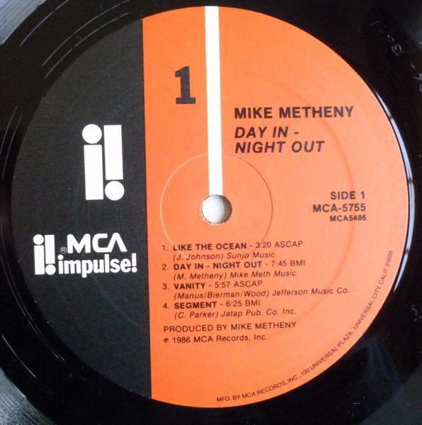Mike Metheny - Day In - Night Out (LP, Album) (Very Good Plus (VG+)) - Image 3