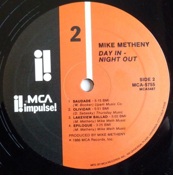 Mike Metheny - Day In - Night Out (LP, Album) (Very Good Plus (VG+)) - Image 4