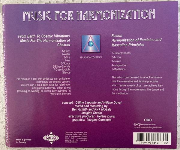 Various - Music For Harmonization (CD, Club) (Near Mint (NM or M-)) - Image 3