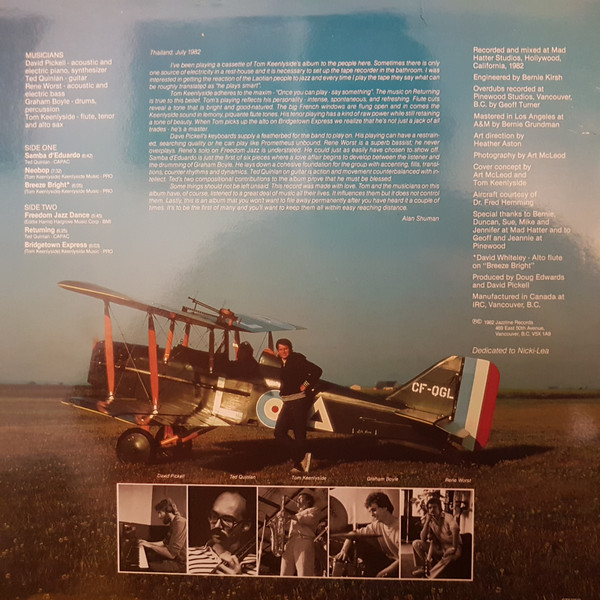 Tom Keenlyside Quintet - Returning (LP, Album) (Very Good Plus (VG+)) - Image 3