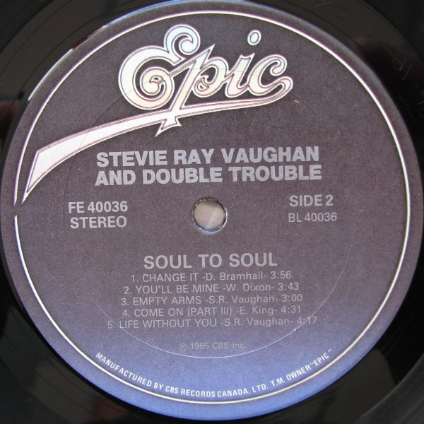 Stevie Ray Vaughan And Double Trouble* - Soul To Soul (LP, Album) (Very Good Plus (VG+)) - Image 4