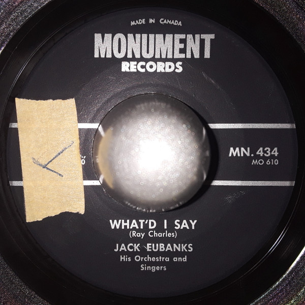 Jack Eubanks Orchestra - What'd I Say / Chiricahua (7") (Near Mint (NM or M-))