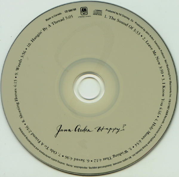 Jann Arden - Happy? (CD, Album, Club) (Mint (M)) - Image 3