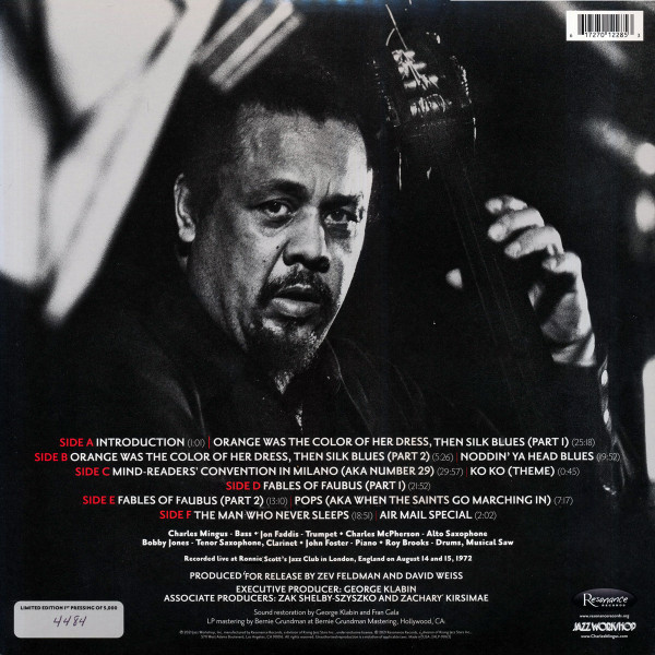 Charles Mingus - The Lost Album From Ronnie Scott's (3xLP, Album, RSD, Ltd, Num, 180) (Mint (M)) - Image 2