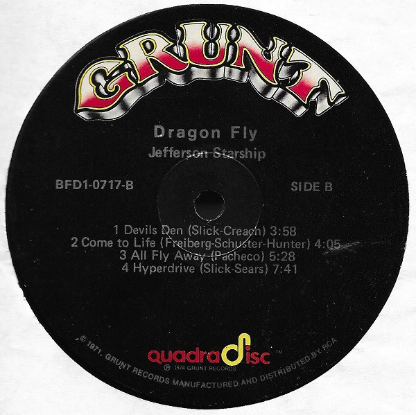 Jefferson Starship - Dragon Fly (LP, Album, Quad) (Mint (M)) - Image 4