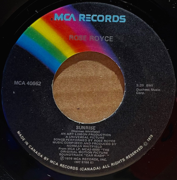 Rose Royce - I Wanna Get Next To You (7", Single) (Very Good (VG)) - Image 2