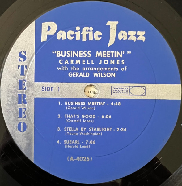 Carmell Jones - Business Meetin' (LP) (Good Plus (G+)) - Image 3