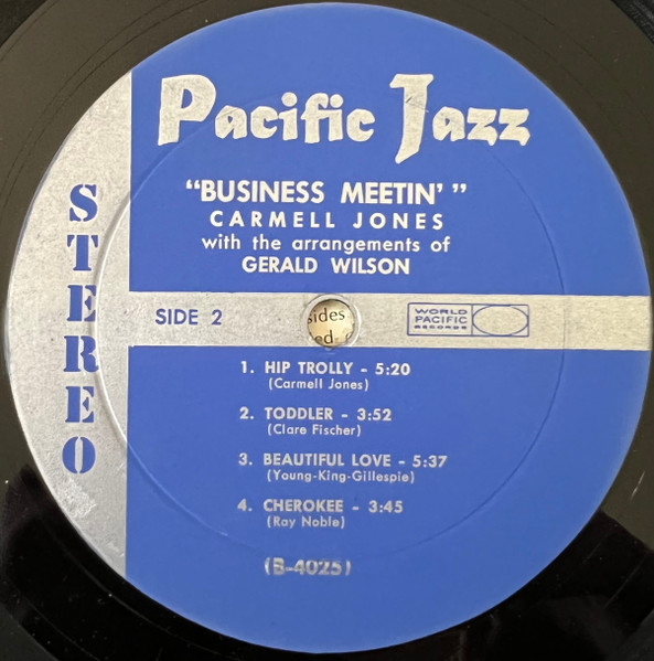 Carmell Jones - Business Meetin' (LP) (Good Plus (G+)) - Image 4