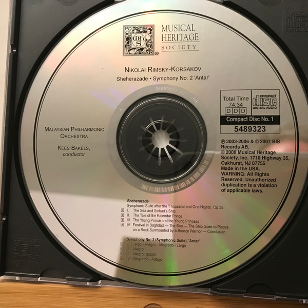 Nikolai Rimsky-Korsakov, Kees Bakels, Malaysian Philharmonic Orchestra - Orchestral Works Including Scheherazade (4xCD, Comp, Club, RE) (Near Mint (NM or M-)) - Image 3