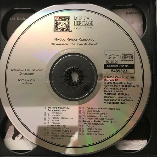 Nikolai Rimsky-Korsakov, Kees Bakels, Malaysian Philharmonic Orchestra - Orchestral Works Including Scheherazade (4xCD, Comp, Club, RE) (Near Mint (NM or M-)) - Image 5