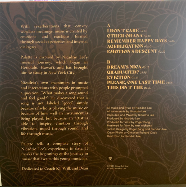 Nicadrio Lee - Palette (LP, Album, Cle) (Near Mint (NM or M-)) - Image 2