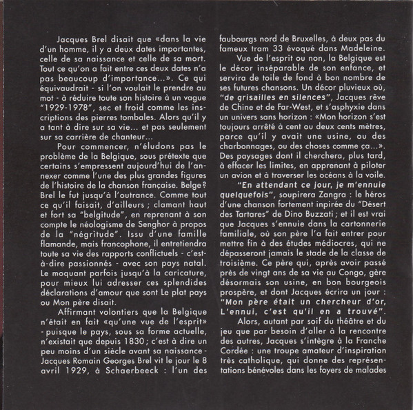 Jacques Brel - Quand On N'a Que L'Amour (2xCD, Comp, Club) (Near Mint (NM or M-)) - Image 5