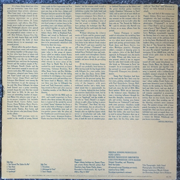 Kenny Clarke Meets The Detroit Jazzmen - Kenny Clarke Meets The Detroit Jazzmen (LP, Album, RE) (Near Mint (NM or M-)) - Image 2