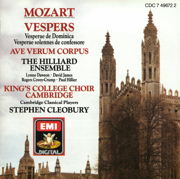Mozart* – The Hilliard Ensemble, King's College Choir Cambridge*, Cambridge Classical Players, Stephen Cleobury - Vespers (CD, Album) (Near Mint (NM or M-))