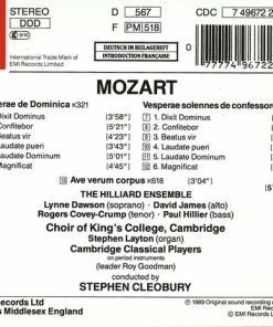 Alternative view of Mozart* – The Hilliard Ensemble, King's College Choir Cambridge*, Cambridge Classical Players, Stephen Cleobury - Vespers (CD, Album) (Near Mint (NM or M-))