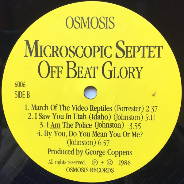 Microscopic Septet - Off Beat Glory (LP, Album) (Near Mint (NM or M-)) - Image 3