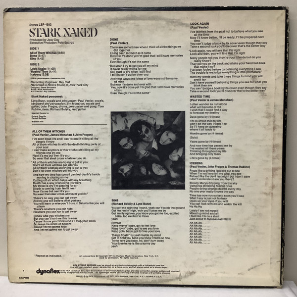 Stark Naked - Stark Naked (LP, Album, Hol) (Very Good Plus (VG+)) - Image 2