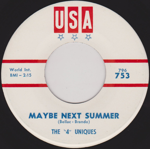 The "4" Uniques - Endlessly / Maybe Next Summer (7") (Very Good Plus (VG+)) - Image 2