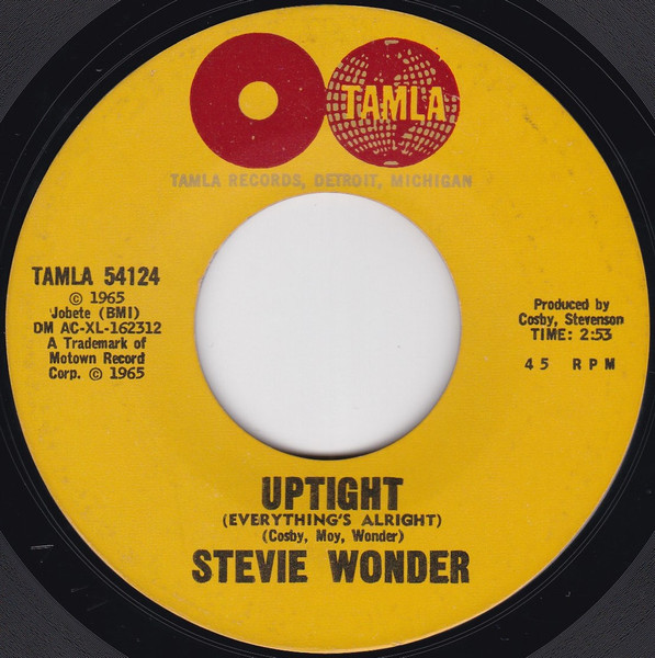 Stevie Wonder - Uptight (Everything's Alright) (7", Styrene, Mon) (Near Mint (NM or M-))
