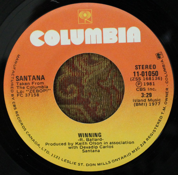 Santana - Winning (7") (Very Good (VG))