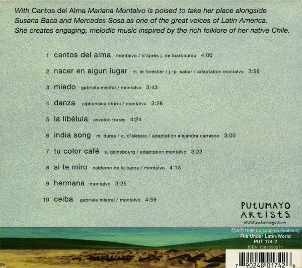 Mariana Montalvo - Cantos Del Alma (CD, Album) (Near Mint (NM or M-)) - Image 2