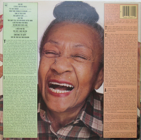 Alberta Hunter - The Glory Of…Alberta Hunter (LP, Album, Pit) (Very Good (VG)) - Image 2