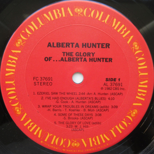 Alberta Hunter - The Glory Of…Alberta Hunter (LP, Album, Pit) (Very Good (VG)) - Image 3