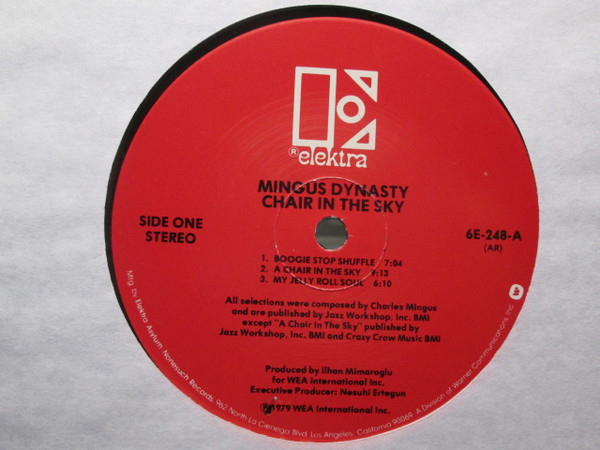 Mingus Dynasty, Joe Farrell, Charlie Haden, John Handy, Jimmy Knepper, Jimmy Owens, Don Pullen, Dannie Richmond - Chair In The Sky (LP, Album) (Near Mint (NM or M-)) - Image 3