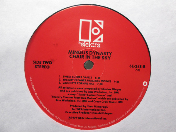Mingus Dynasty, Joe Farrell, Charlie Haden, John Handy, Jimmy Knepper, Jimmy Owens, Don Pullen, Dannie Richmond - Chair In The Sky (LP, Album) (Near Mint (NM or M-)) - Image 4
