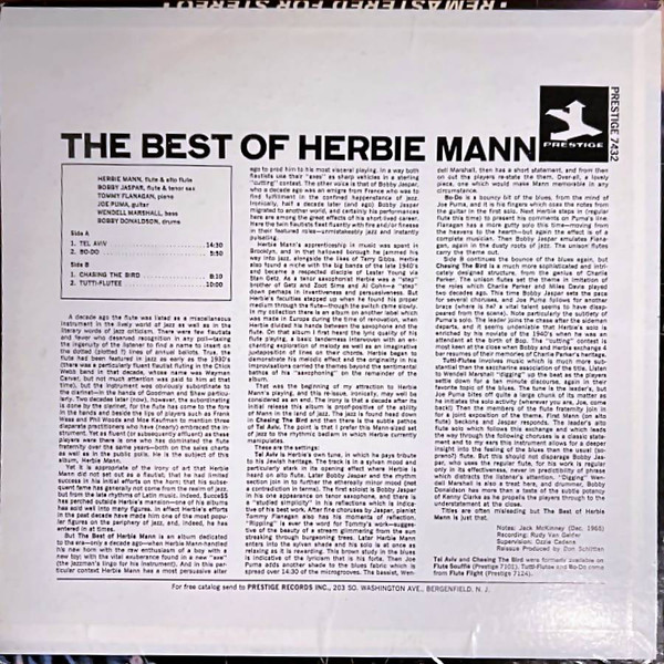 Herbie Mann - The Best Of Herbie Mann (LP, Comp) (Very Good Plus (VG+)) - Image 2