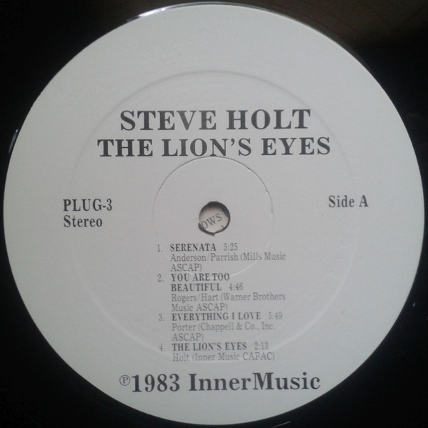 Steve Holt (4) - The Lion's Eyes (LP, Album) (Very Good Plus (VG+)) - Image 4