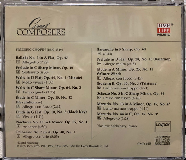 Frédéric Chopin, Various - Frédéric Chopin (2xCD, Comp, DAD) (Near Mint (NM or M-)) - Image 5