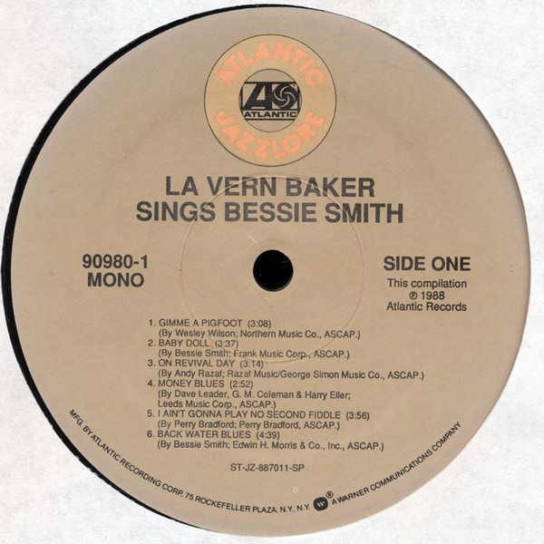 La Vern Baker* - La Vern Baker Sings Bessie Smith (LP, Album, Mono, RE, RM) (Near Mint (NM or M-)) - Image 3