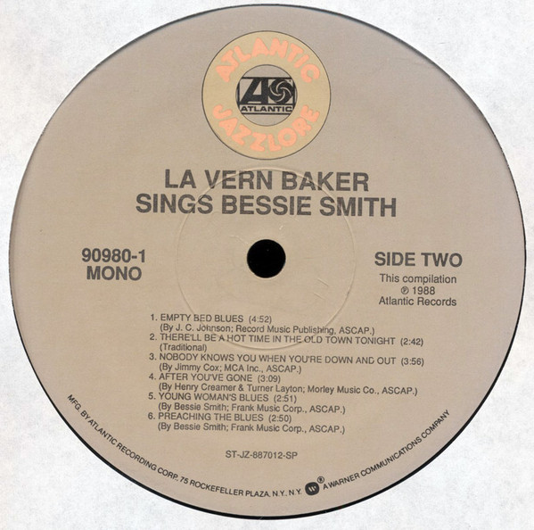 La Vern Baker* - La Vern Baker Sings Bessie Smith (LP, Album, Mono, RE, RM) (Near Mint (NM or M-)) - Image 4