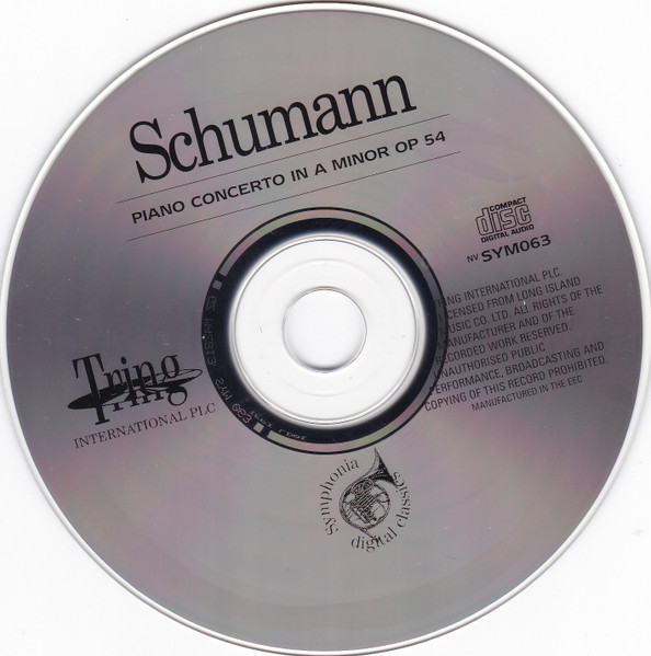 Schumann*, The European Philharmonic Orchestra* , Soloist: Eva Maria Suelum - Piano Concerto In A Minor Op 54 (CD, Album) (Mint (M)) - Image 3