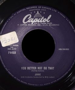 Alternative view of Janie Black - Only Girls Can Tell / You Better Not Do That (7") (Very Good (VG))