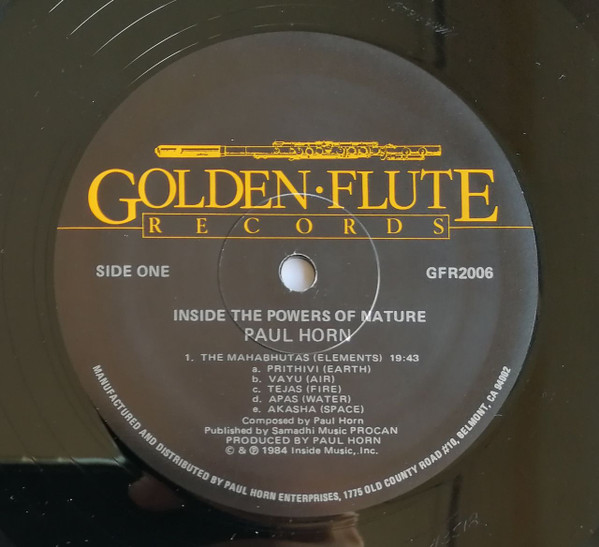 Paul Horn - Inside The Powers Of Nature (LP, Album) (Near Mint (NM or M-)) - Image 3