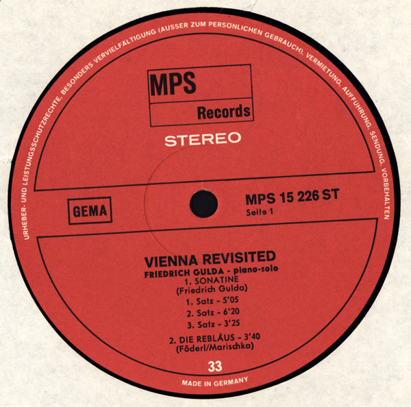 Friedrich Gulda - Vienna Revisited (LP, Album, Gat) (Near Mint (NM or M-)) - Image 5