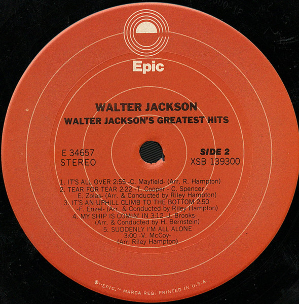 Walter Jackson - Greatest Hits (LP, Comp, RE) (Very Good Plus (VG+)) - Image 4