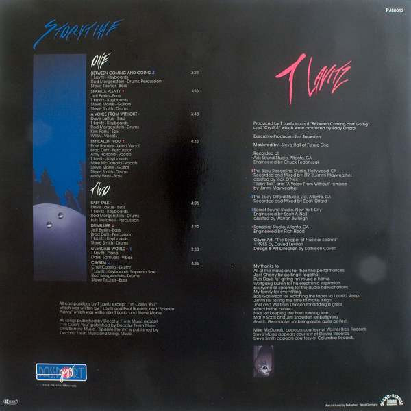 T. Lavitz - Storytime (LP, Hub) (Mint (M)) - Image 2