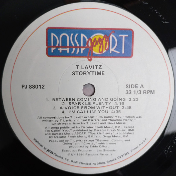 T. Lavitz - Storytime (LP, Hub) (Mint (M)) - Image 3