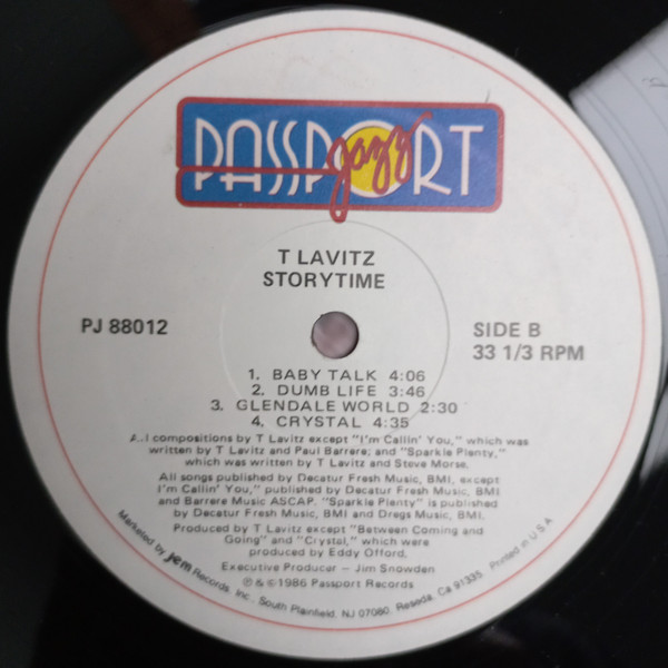 T. Lavitz - Storytime (LP, Hub) (Mint (M)) - Image 4