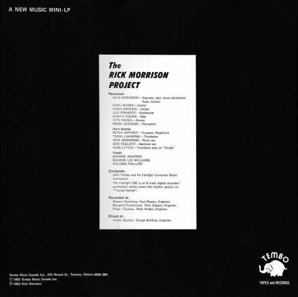 Rick Morrison - The Rick Morrison Project (LP, MiniAlbum) (Near Mint (NM or M-)) - Image 2