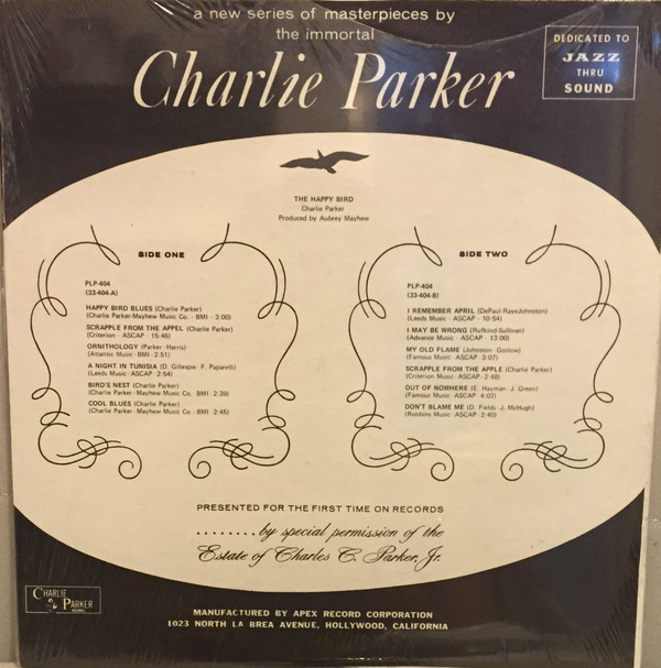 Charlie Parker - The Happy "Bird" (LP, RE) (Near Mint (NM or M-)) - Image 2