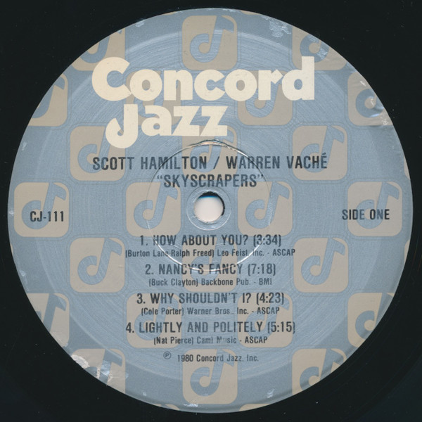 Scott Hamilton - Warren Vaché - Skyscrapers (LP, Album) (Near Mint (NM or M-)) - Image 3