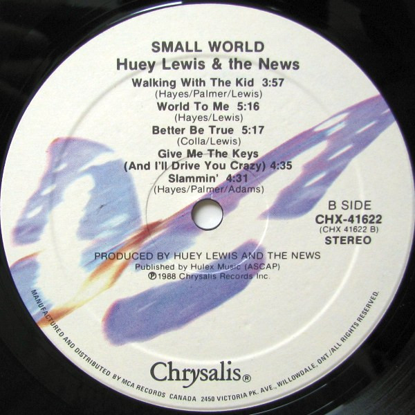 Huey Lewis & The News - Small World (LP, Album) (Mint (M)) - Image 4